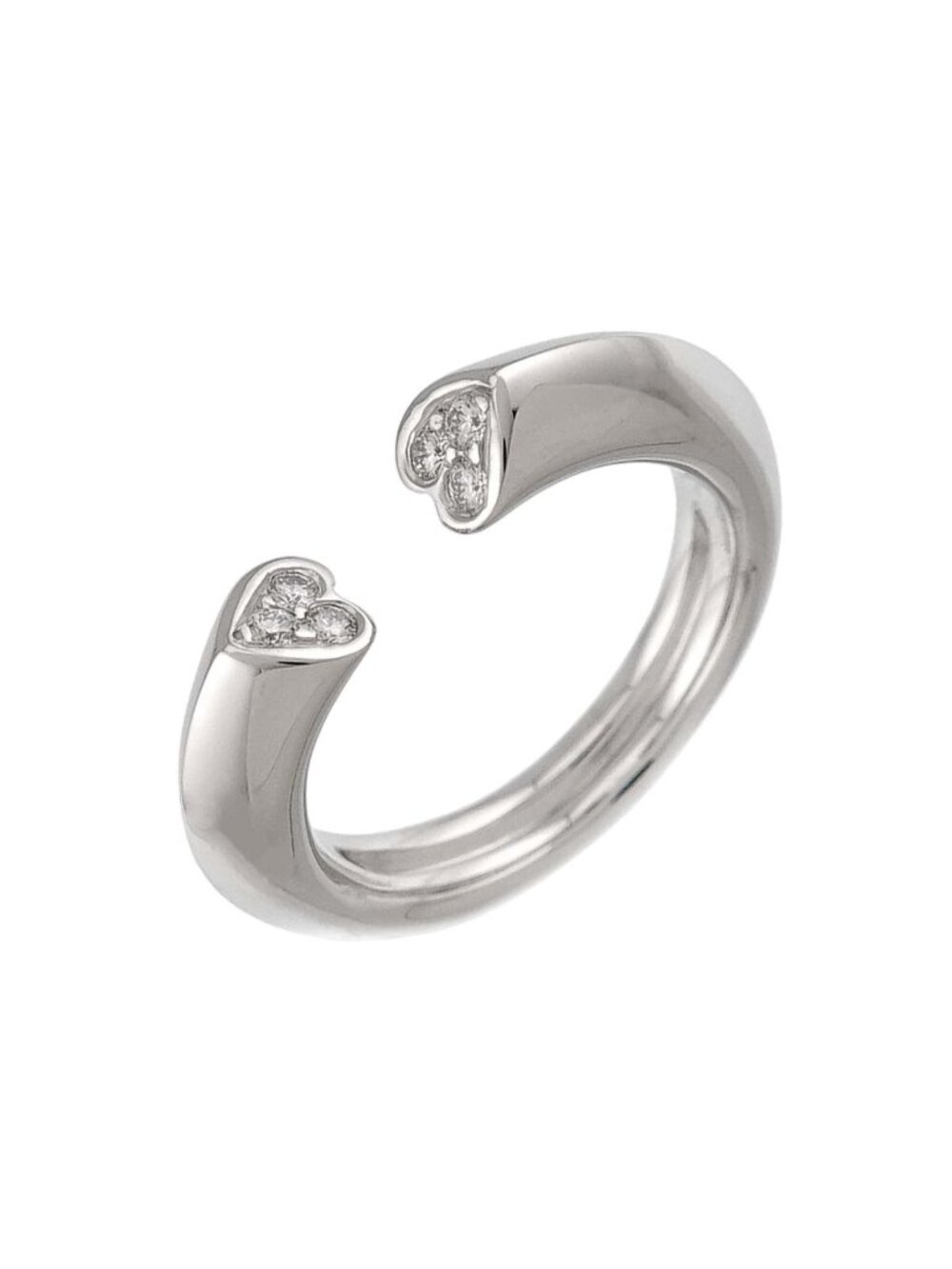 Tiffany & Co Tenderness Heart Ring Diamond 18k White Gold